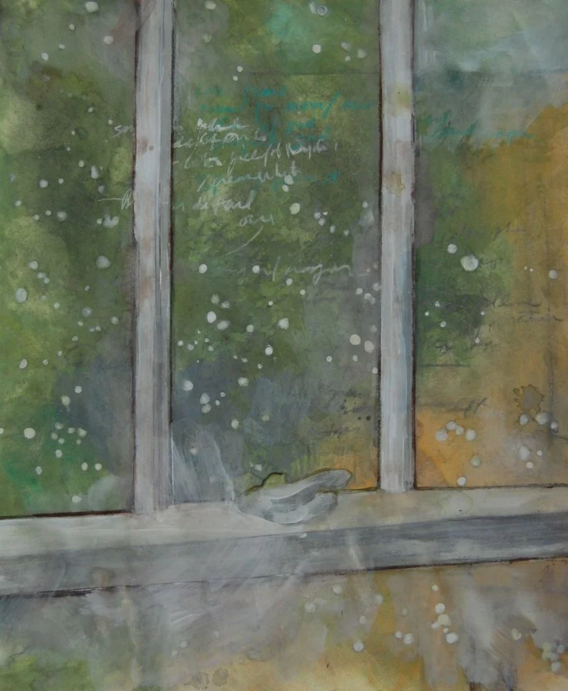 Courtyard , Mixed media on paper
