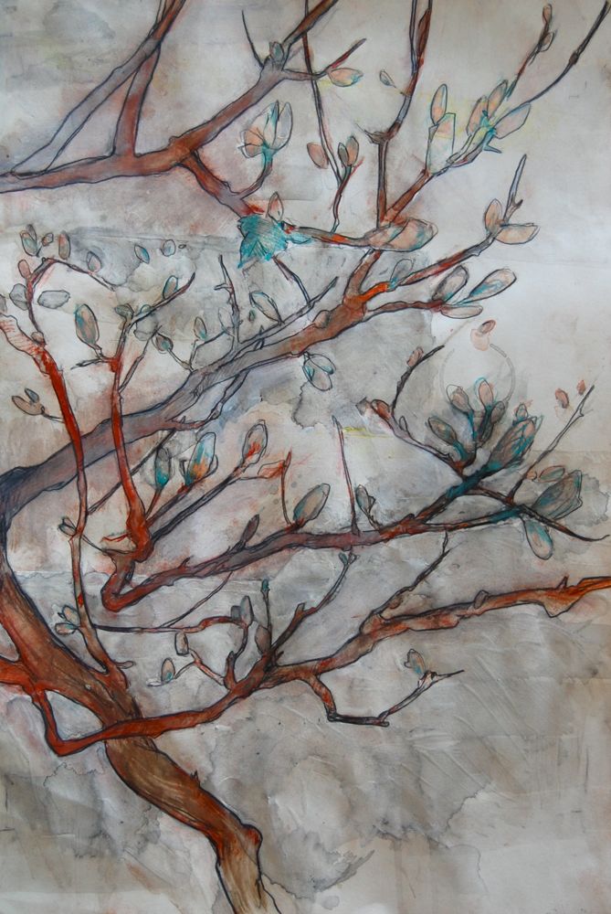 Part of the Process , Mixed media on paper