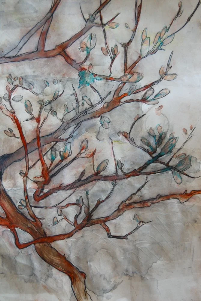 Part of the Process Mixed media on paper, 20 x 16