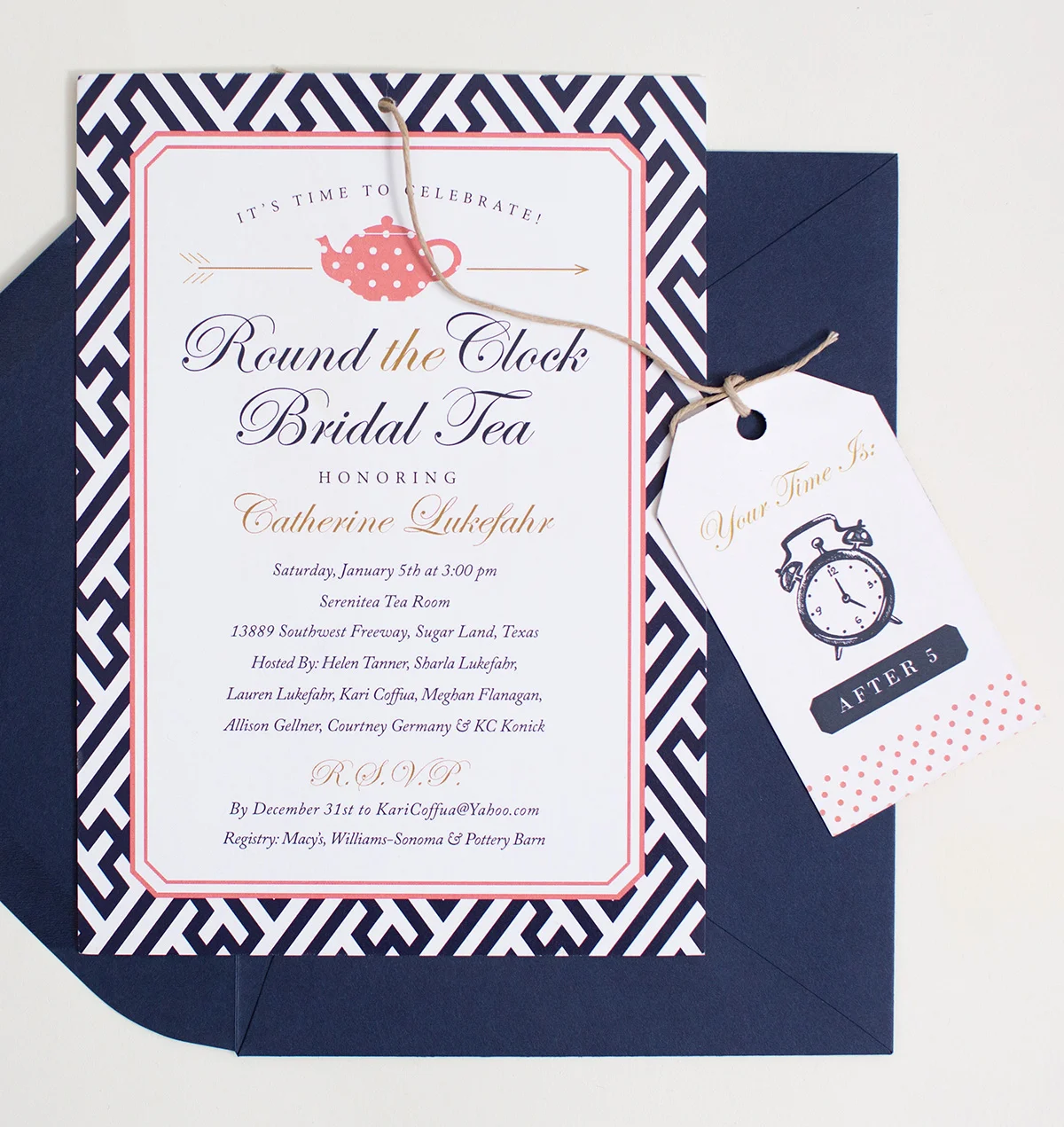Round The Clock Bridal Shower Rook Design Co