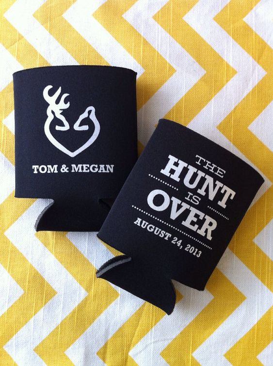 The Hunt is Over Wedding Can Cooler – Style #T332 – Fall For Design