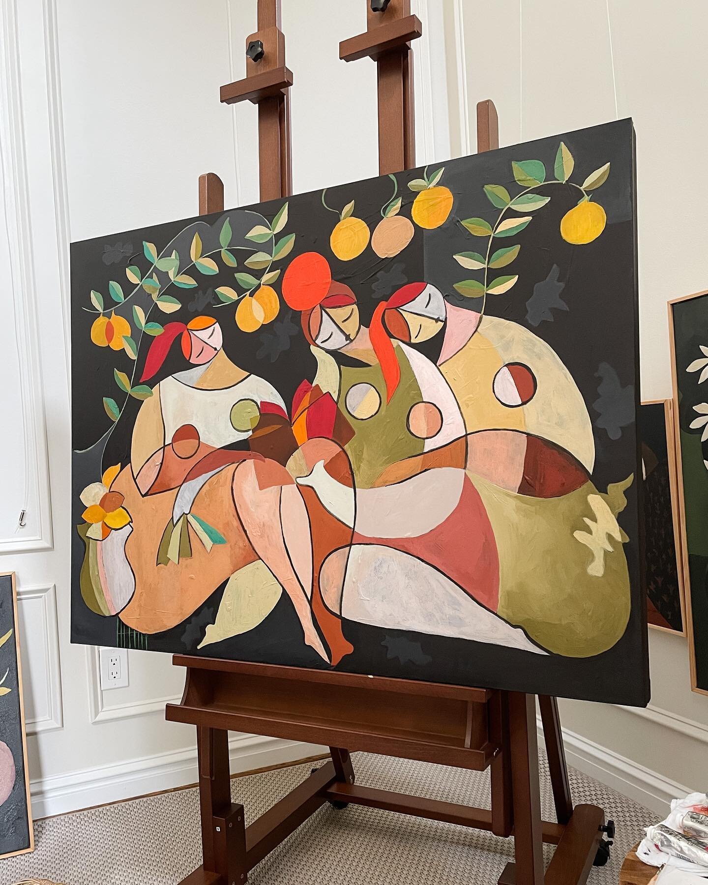 Latest work from my studio. 3 women, reading stories, under the lemon tree.
.
Son calismam; yine limon agaci altinda kitap okuyan kadinlar.
#sisterhood #whatireadtoday #mainlinepa #mainlineliving #originalart #artforthehome