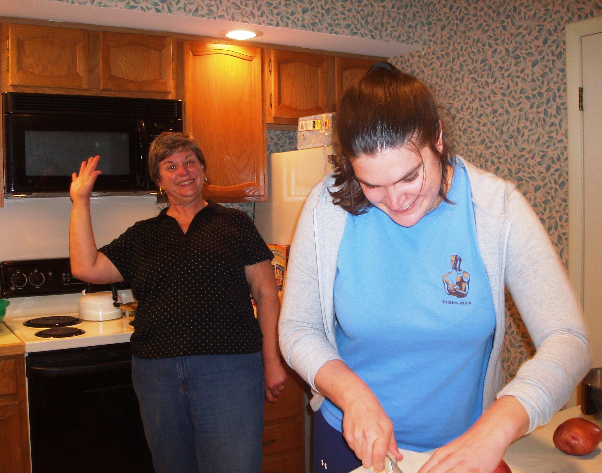 Mother and Daughter - Cooking