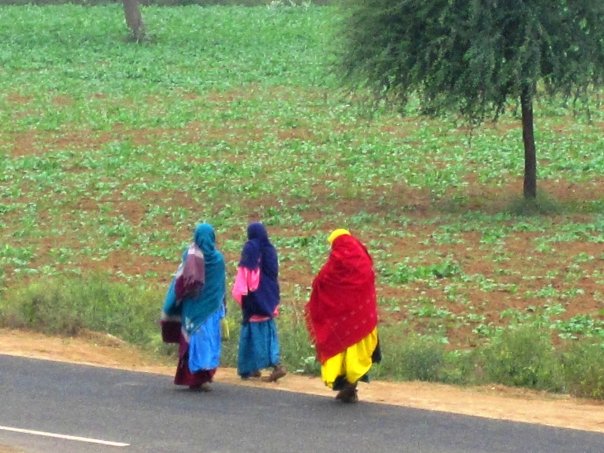 Walking to Market - India