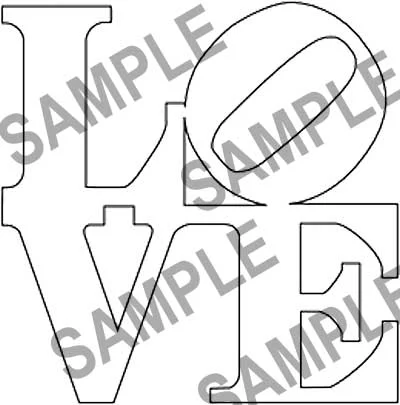 Love Icon Painting Traceable Robert Indiana Inspired Lovejoy Creations