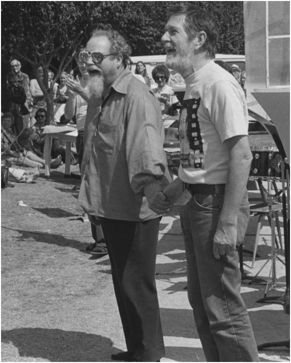 Lou Harrison with composer John Cage, c1960's