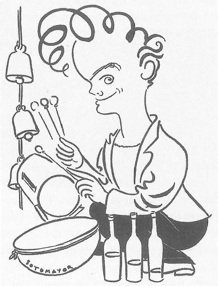 -Caricature of Lou Harrison by Antonio Sotomayor, 1934