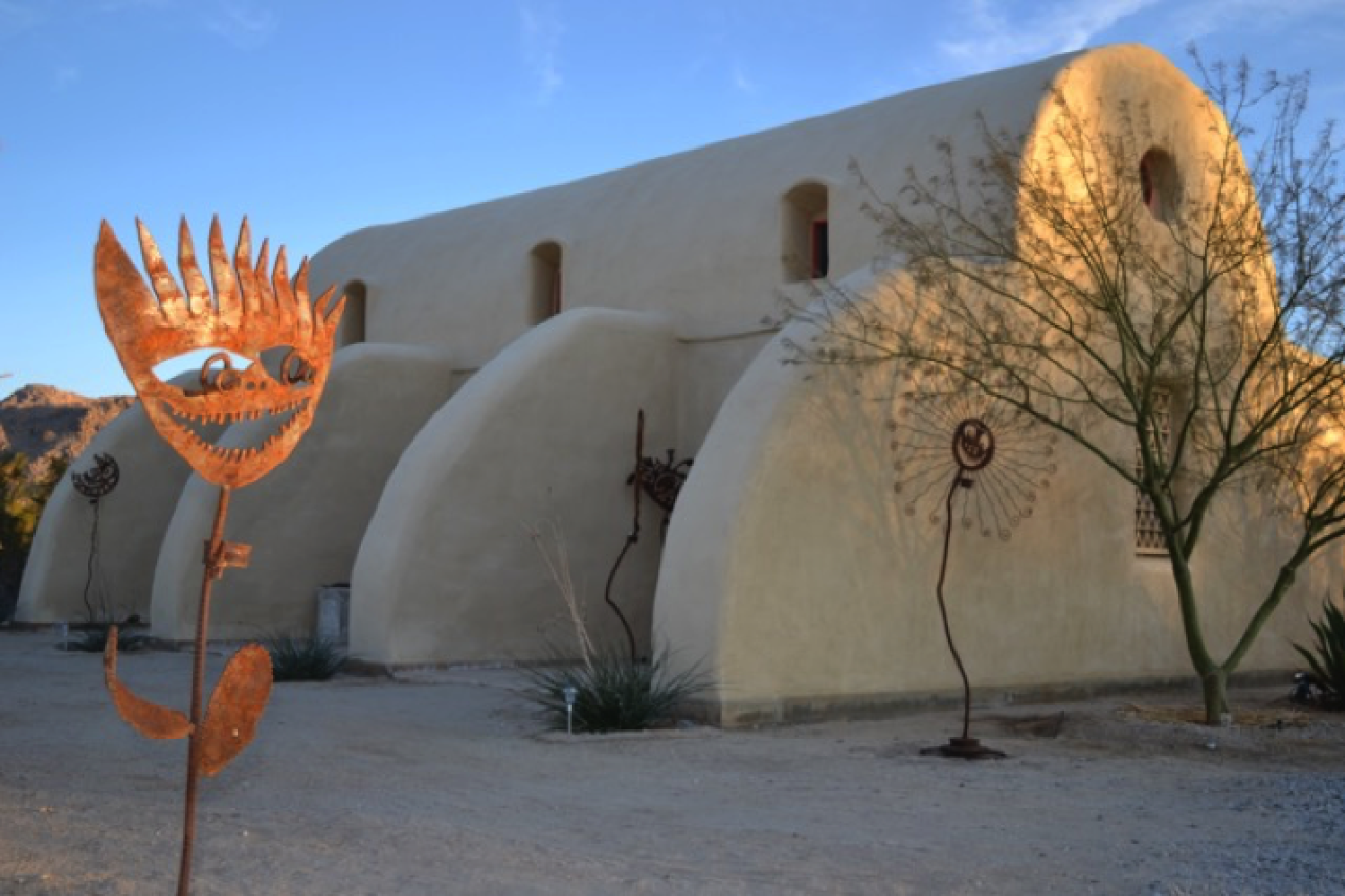 The straw bale Harrison House today. Photo, David Paine