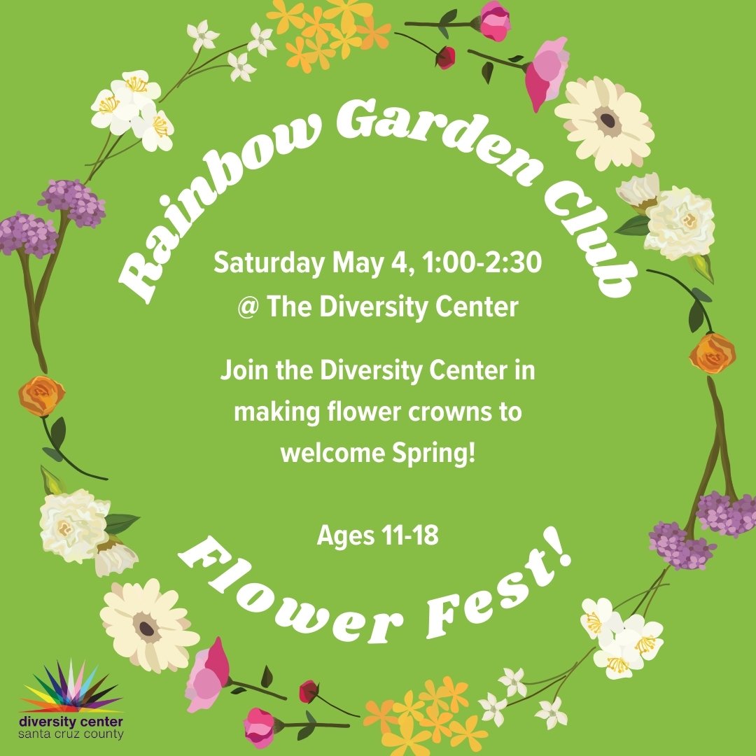 April Showers Bring May Flowers! Join The Diversity Center in making flower crowns while enjoying lemonade to welcome in spring! All supplies will be provided.