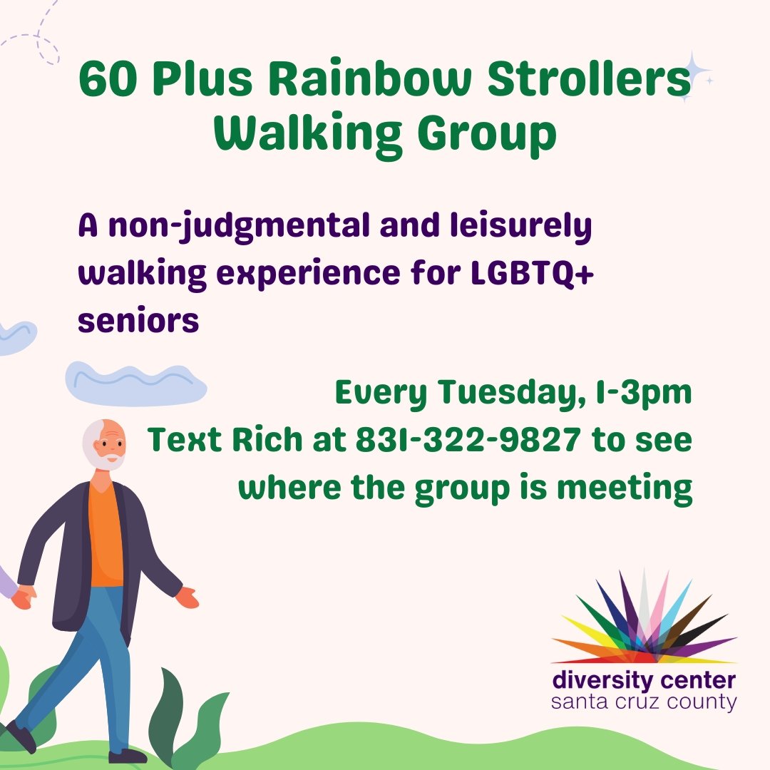 Join us for a 60-Plus walking group! The group provides a fun, rewarding, non-judgmental experience for walkers, focusing on appropriate exercise, interaction, companionship, and enjoyment of nature. The walks will be no longer than 2 miles, with bre
