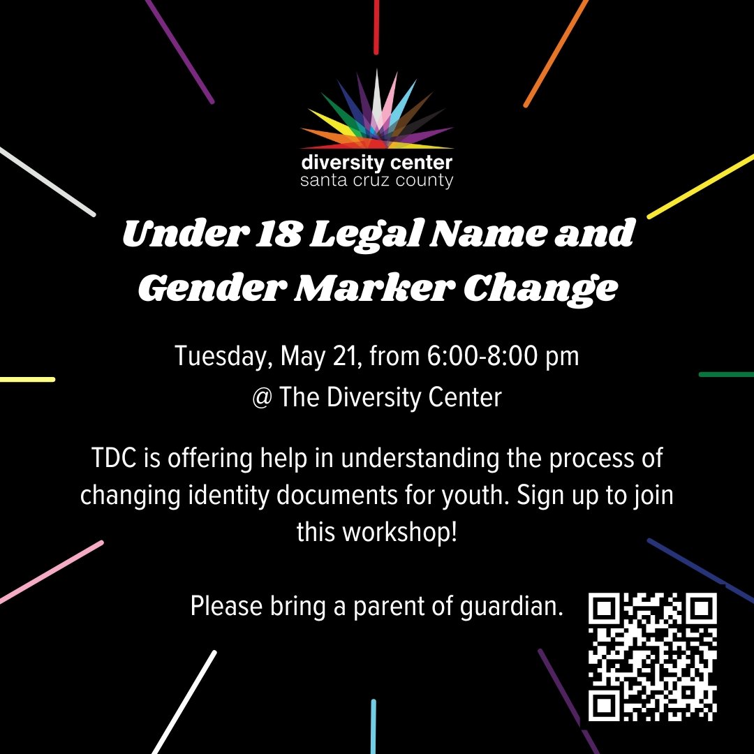 One of the ways to affirm your gender and identity is by having accurate identifying documentation. Name and gender changes for trans and non-binary people can be overwhelming, complicated, and confusing. This is where the Diversity Center Name and G