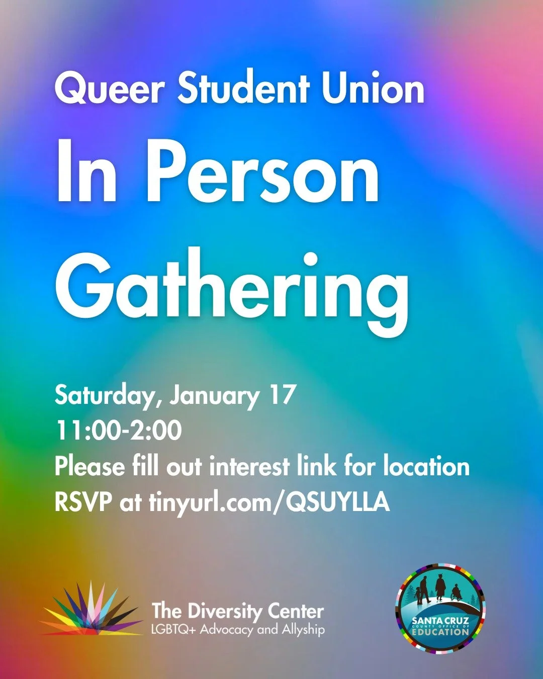 Queer Student Union! Queer Student Union (QSU) is a space for LGBTQ+ high school students across Santa Cruz County to connect, create, and lead. Whether you&rsquo;re passionate about advocacy, curious about exploring Queer liberation, or just want to