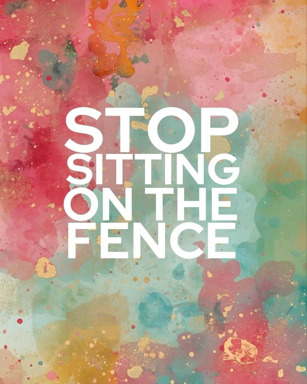 Time to get off the fence once and for all.

This is not a moment for lukewarm faith, flaky obedience, or comfort-driven Christianity.

-The times are urgent.
-Truth is under pressure.
-And God is calling His people to choose &mdash; fully, clearly, 
