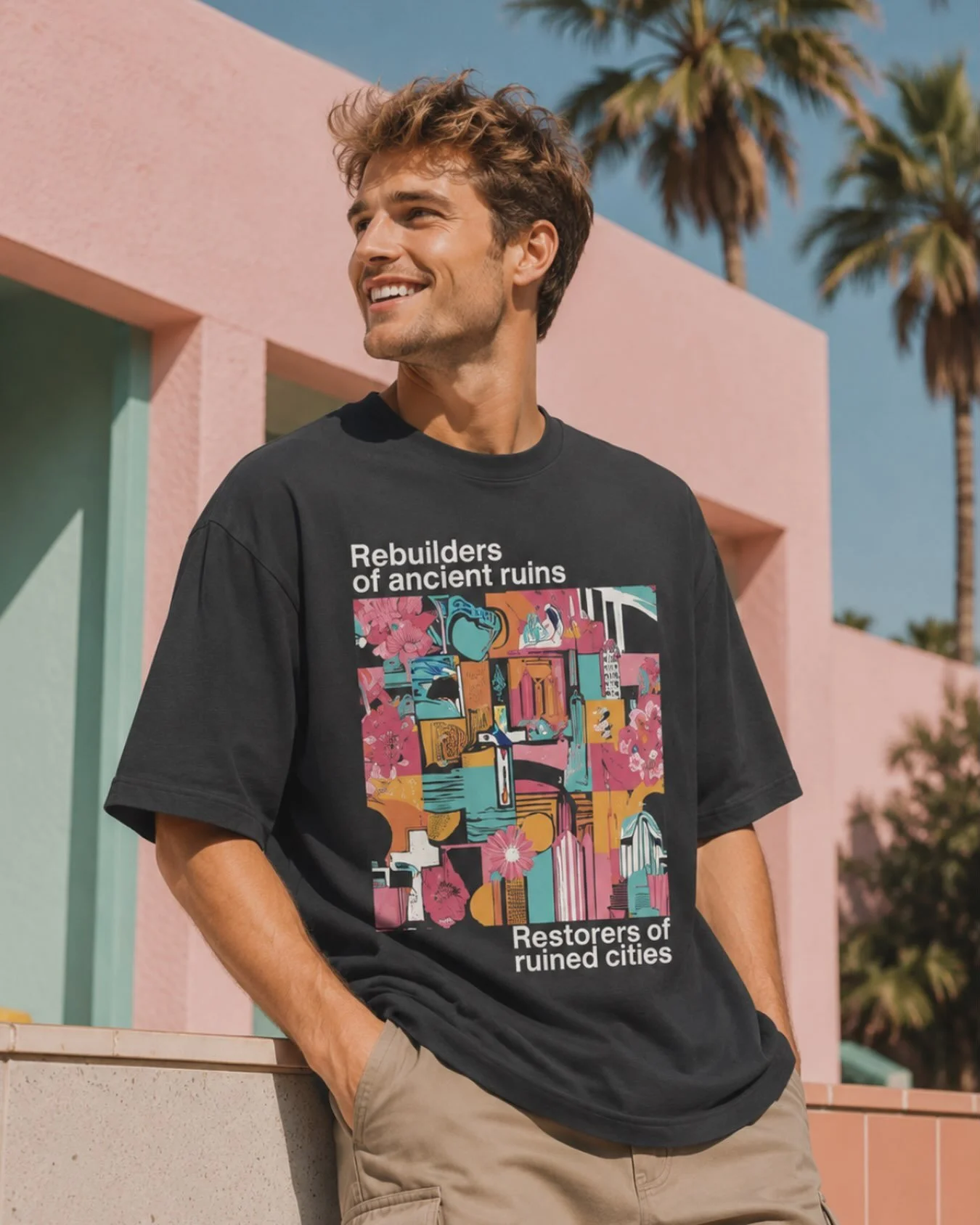 This is our &lsquo;Rebuilders&rsquo; Oversized Faded UNISEX Tee. Based on Isaiah 61:4:

&ldquo;Then they will rebuild the ancient ruins, they will raise up and restore the former desolations;And they will renew the ruined cities, the desolations (des