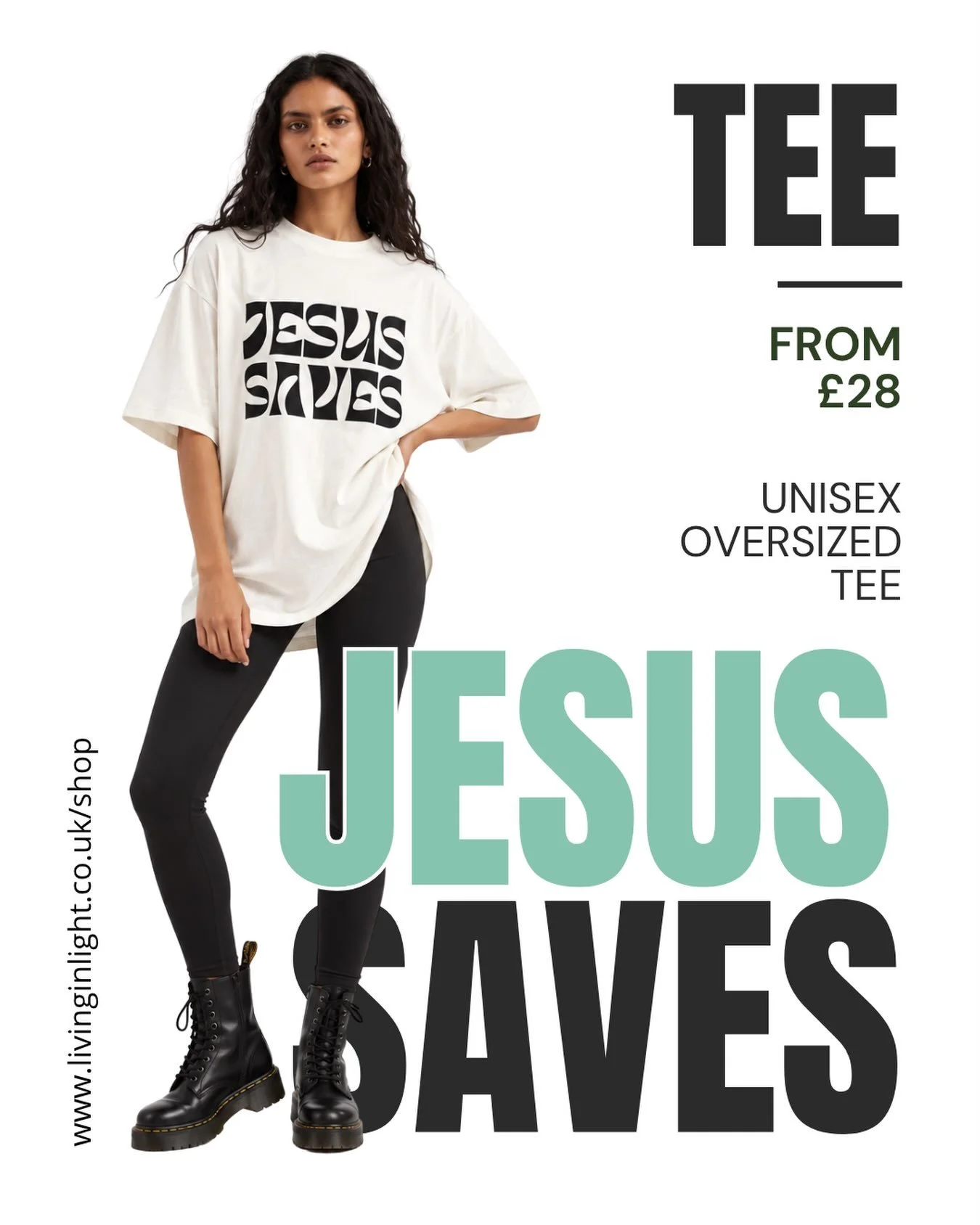 Jesus Saves Tee. x

Available in 3 colours.

To browse click on link in post or head to www.livinginlight.co.uk/shop.

#livinginlightuk #stylewithlivinginlightuk
#FaithFashion #KingdomStyle #wearyourfaith