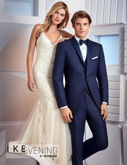 "Sebastian" Navy Blue Tuxedo by Ike Behar®