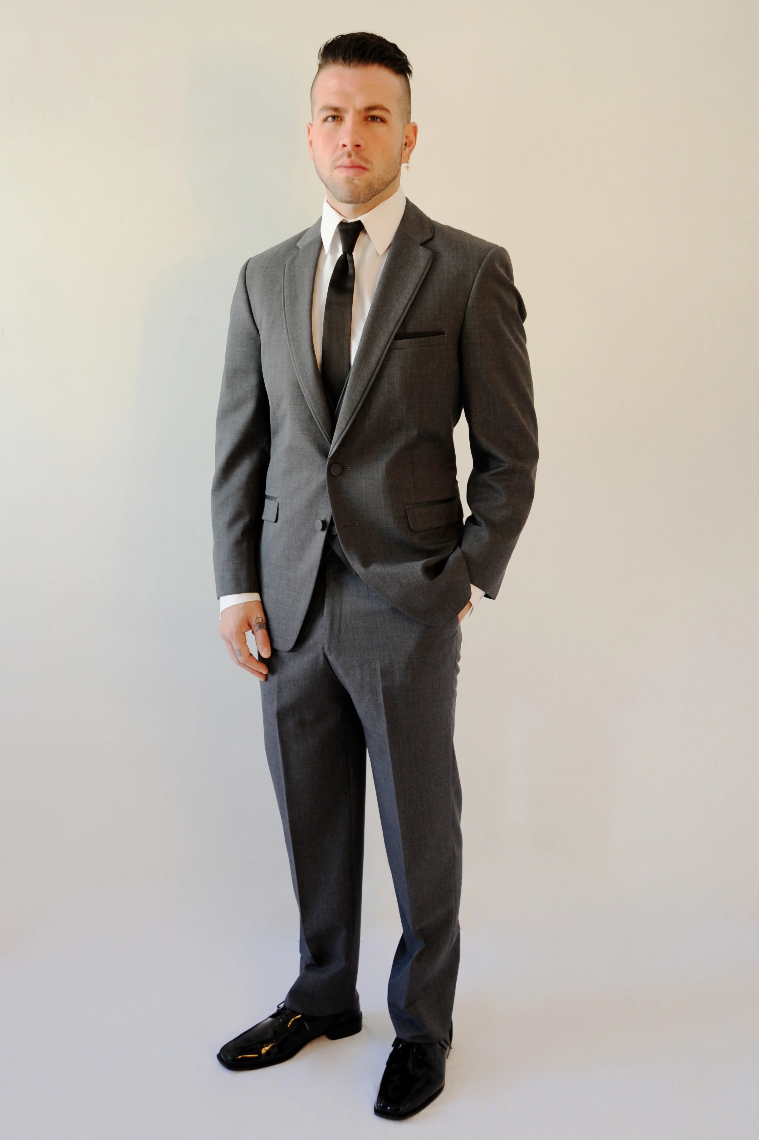 Steel Grey Allure Tuxedo with by Allure Men