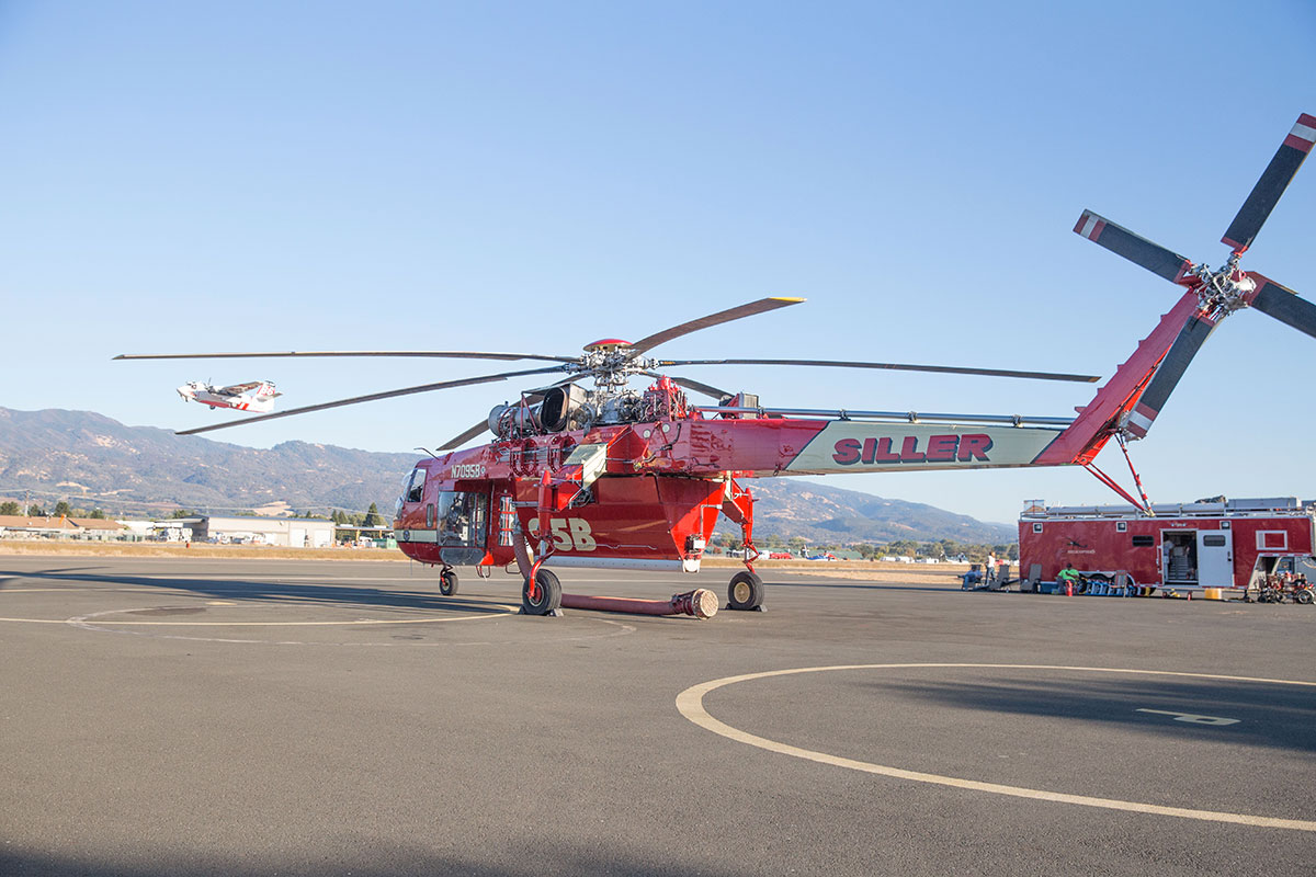Siller cargo helicopter dropped tons of water on the northern fire line