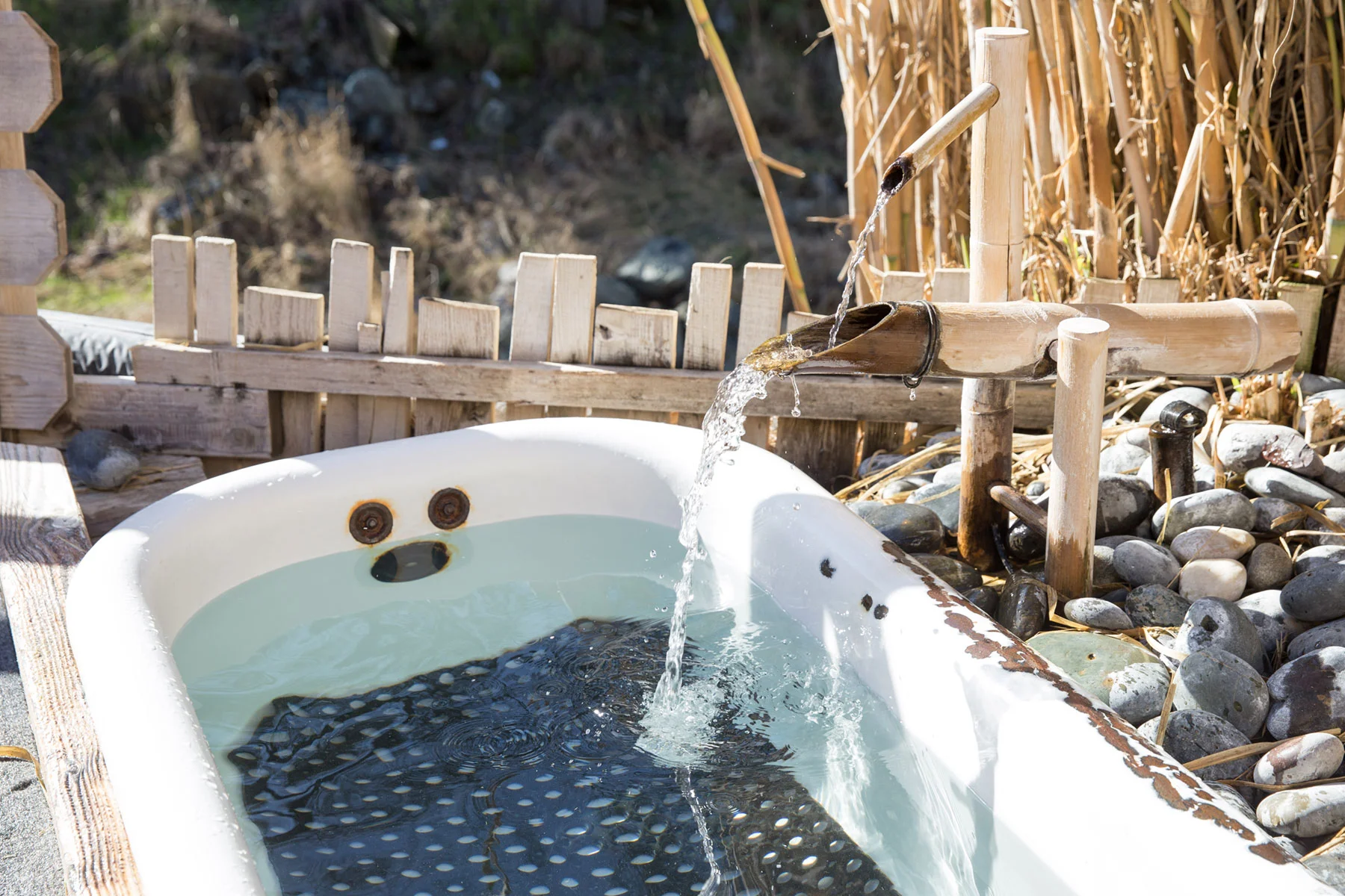 an outdoor tub at Wilbur Hot Springs