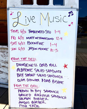 announcement board at Princess Seafood Market &amp; Deli