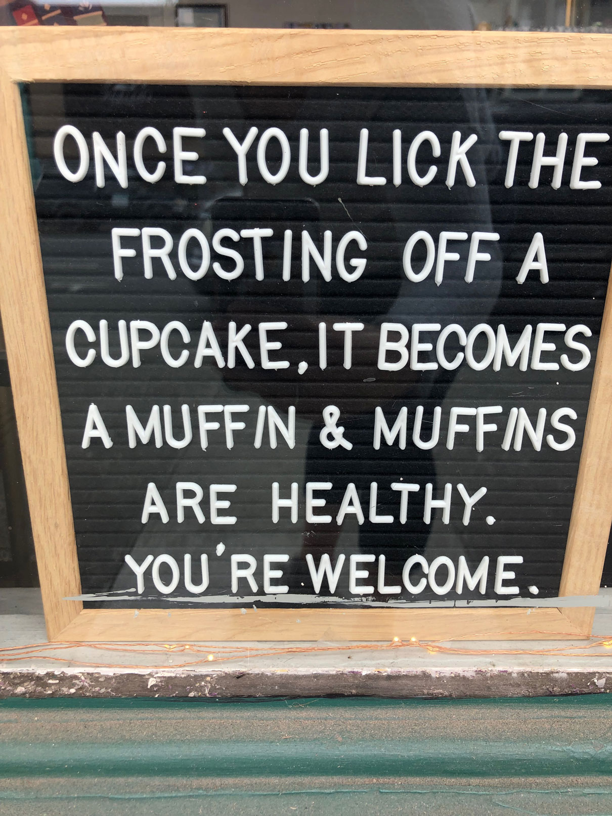 Once you lick the frosting off a cupcake, it becomes a muffin &amp; muffins are healthy. You're welcome.