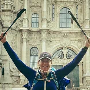 arriving victorious at the end of the Camino