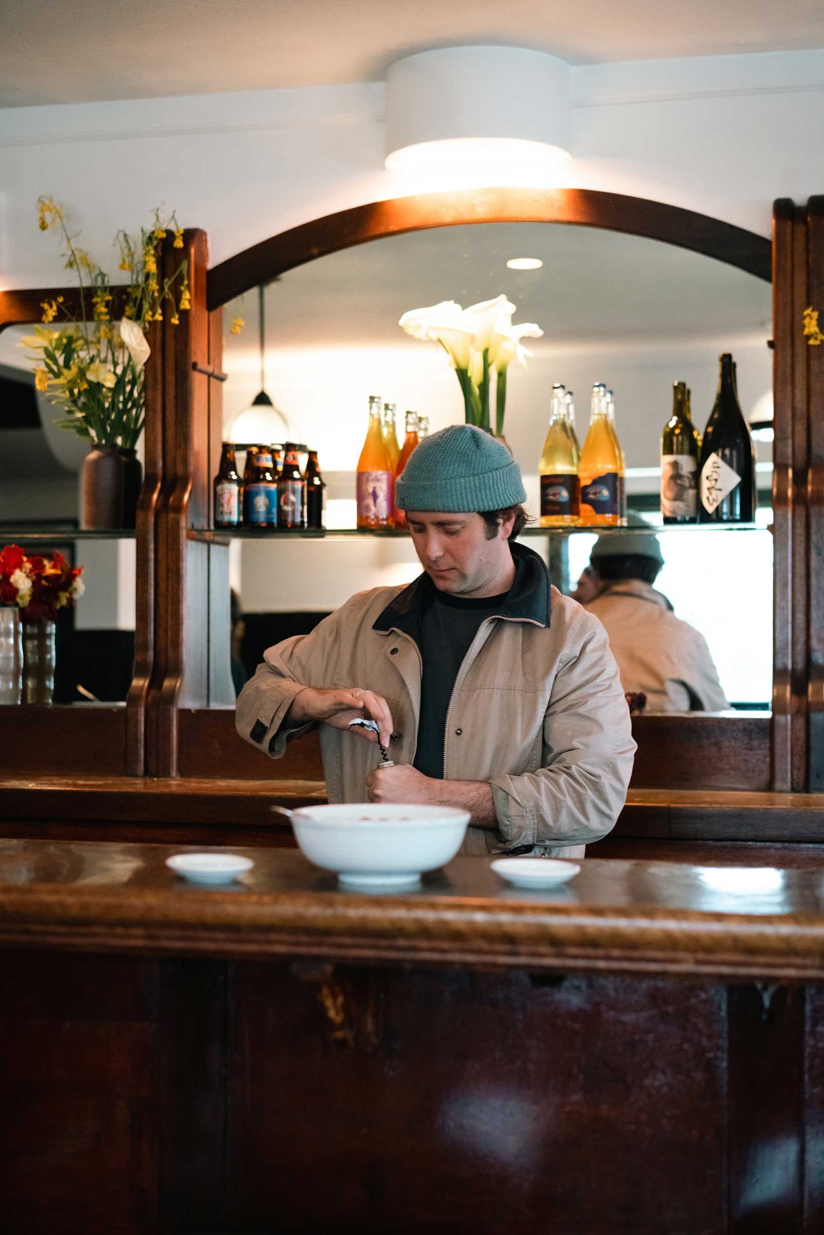 Devin behind the bar