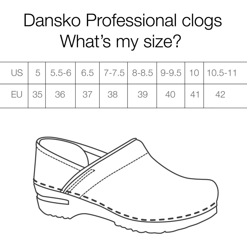 Dansko Womens Clog Dansko Size 40 Chart Dansko Women's