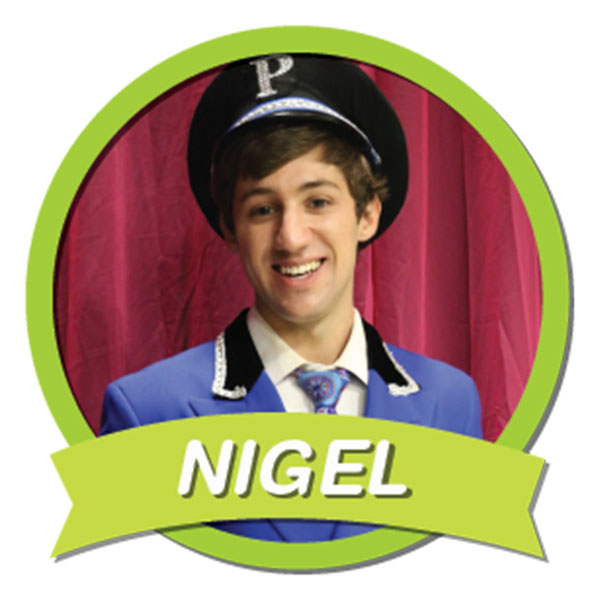 Nigel Late 20s; the hotel's amiable doorman who is everyone's best buddy; compassionate, dependable, good through and through