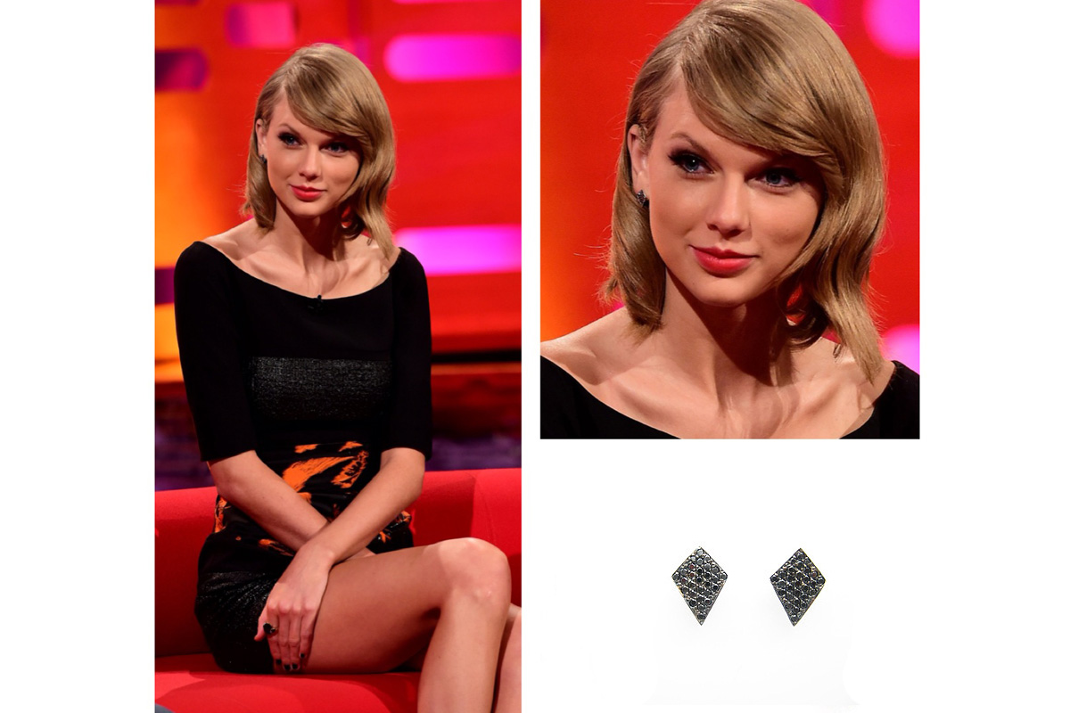 The Amazing Taylor Swift wearing Maven Studs