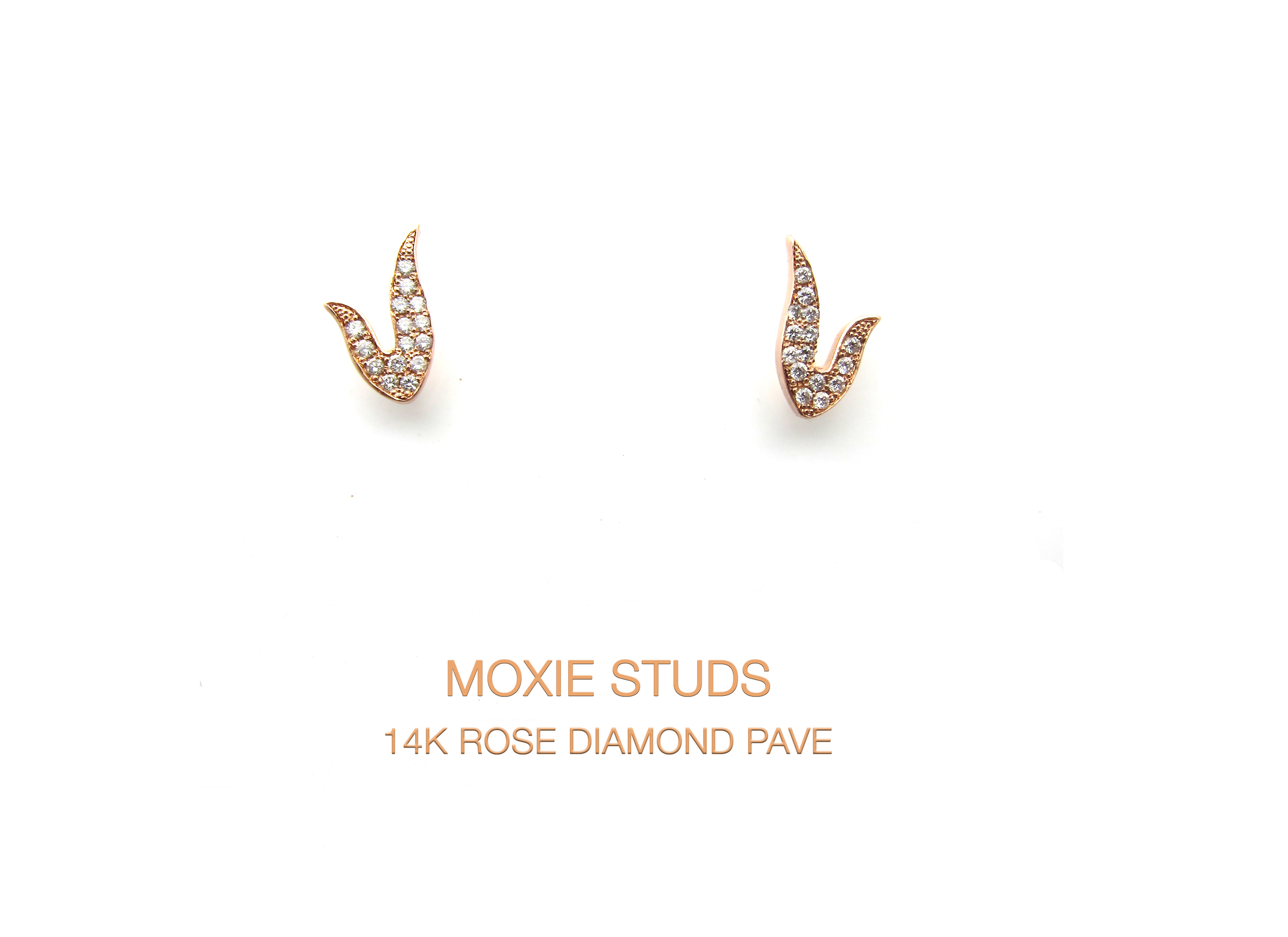 Moxie studs white diamonds