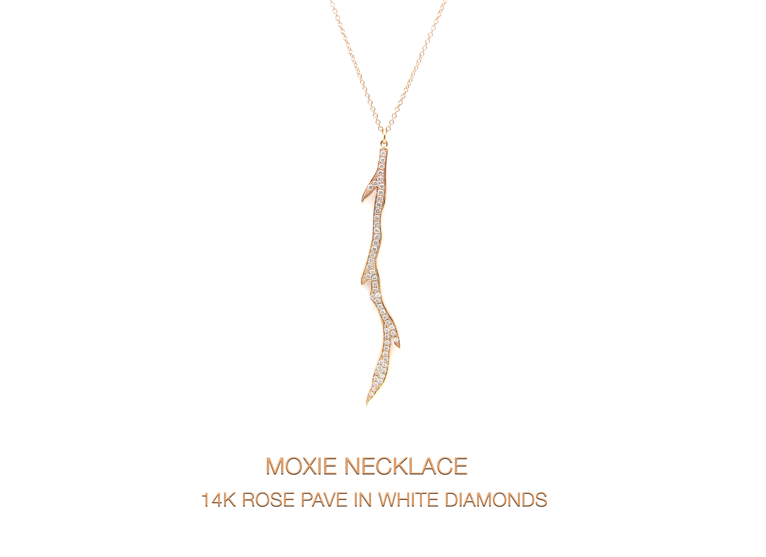 Moxie necklace pave in diamonds