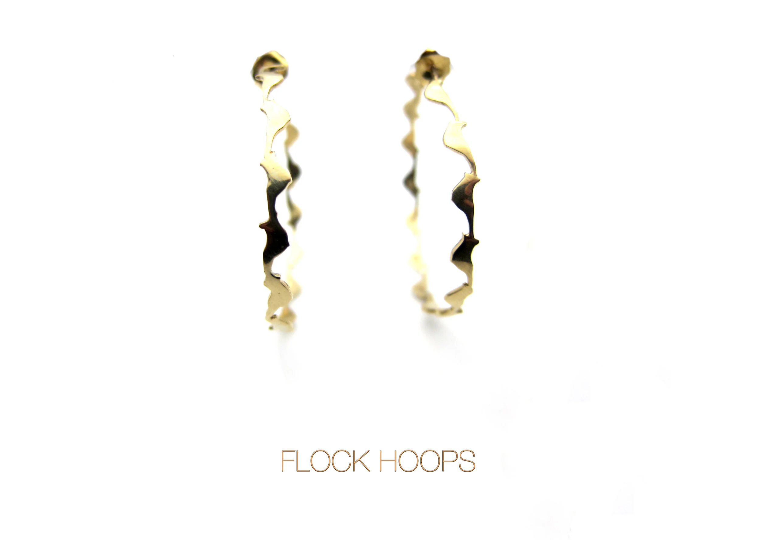 14k Flock Hoop earrings