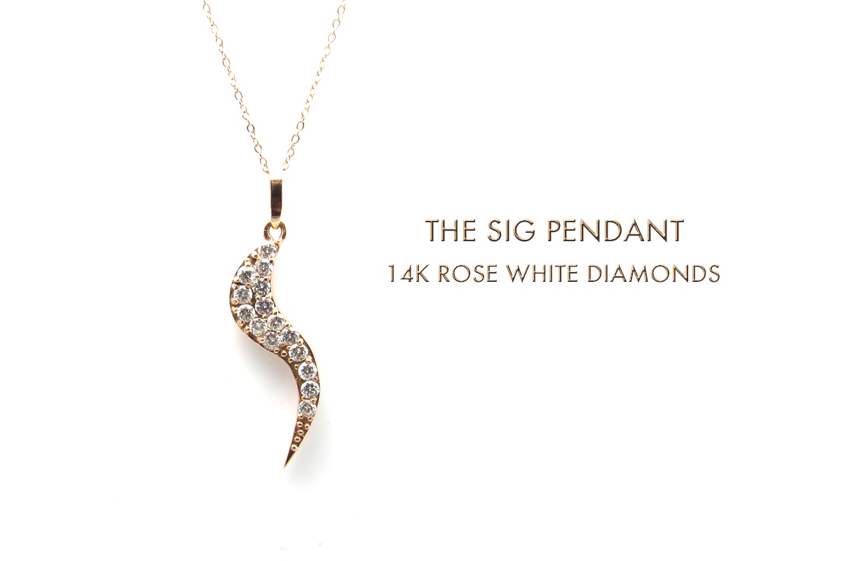 Sig Necklace white Diamonds