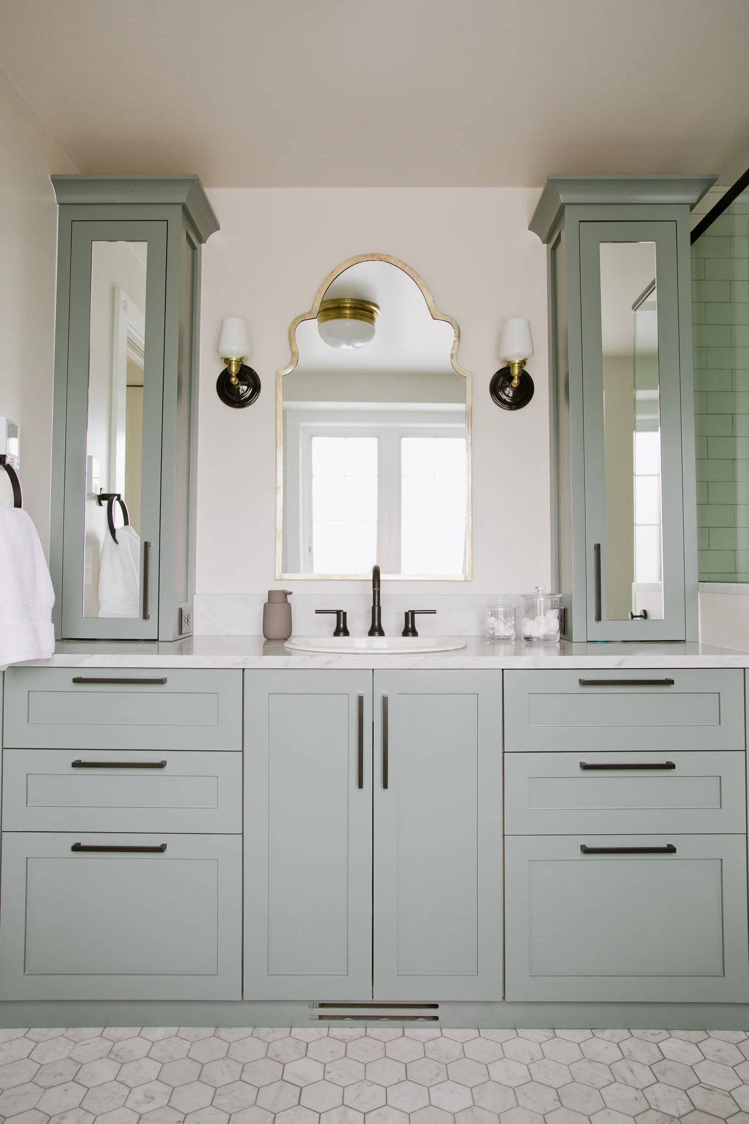 Modern Farmhouse Master Bath Maggie Stephens Interiors