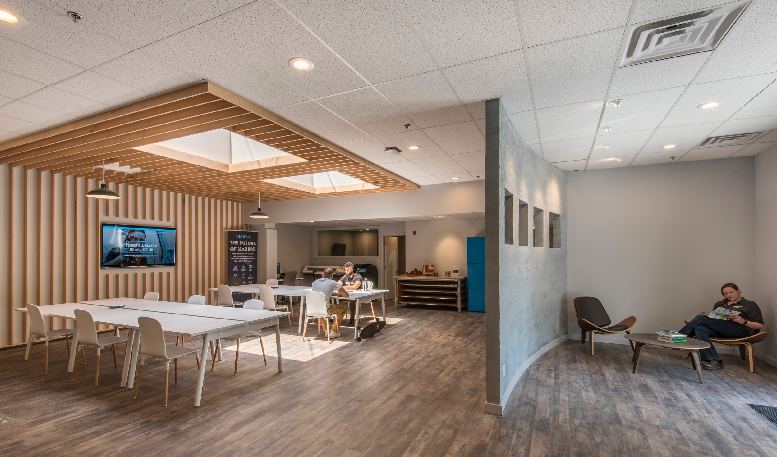 coworking space within NextFab Wilmington