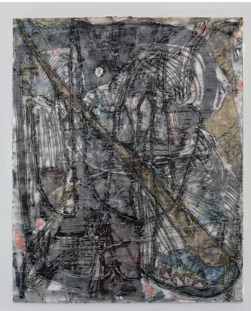 Garth Weiser, 'Tap out' 2017, oil on canvas 98" x 79"