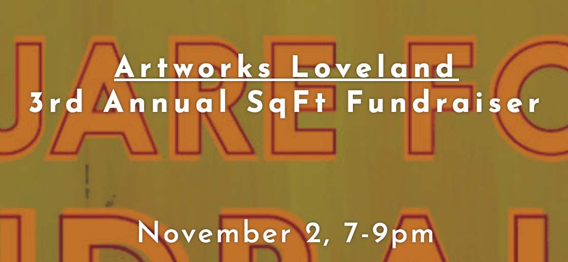 Join Artworks for its 3rd Annual Square Foot Fundraiser where you can collect a square foot of art for $100. 310 Members get early viewing at 6pm. Buying starts at 7pm. First come first serve! Artworks Loveland | 310 N. Railroad Ave | Loveland CO 80537 www.artworksloveland.org