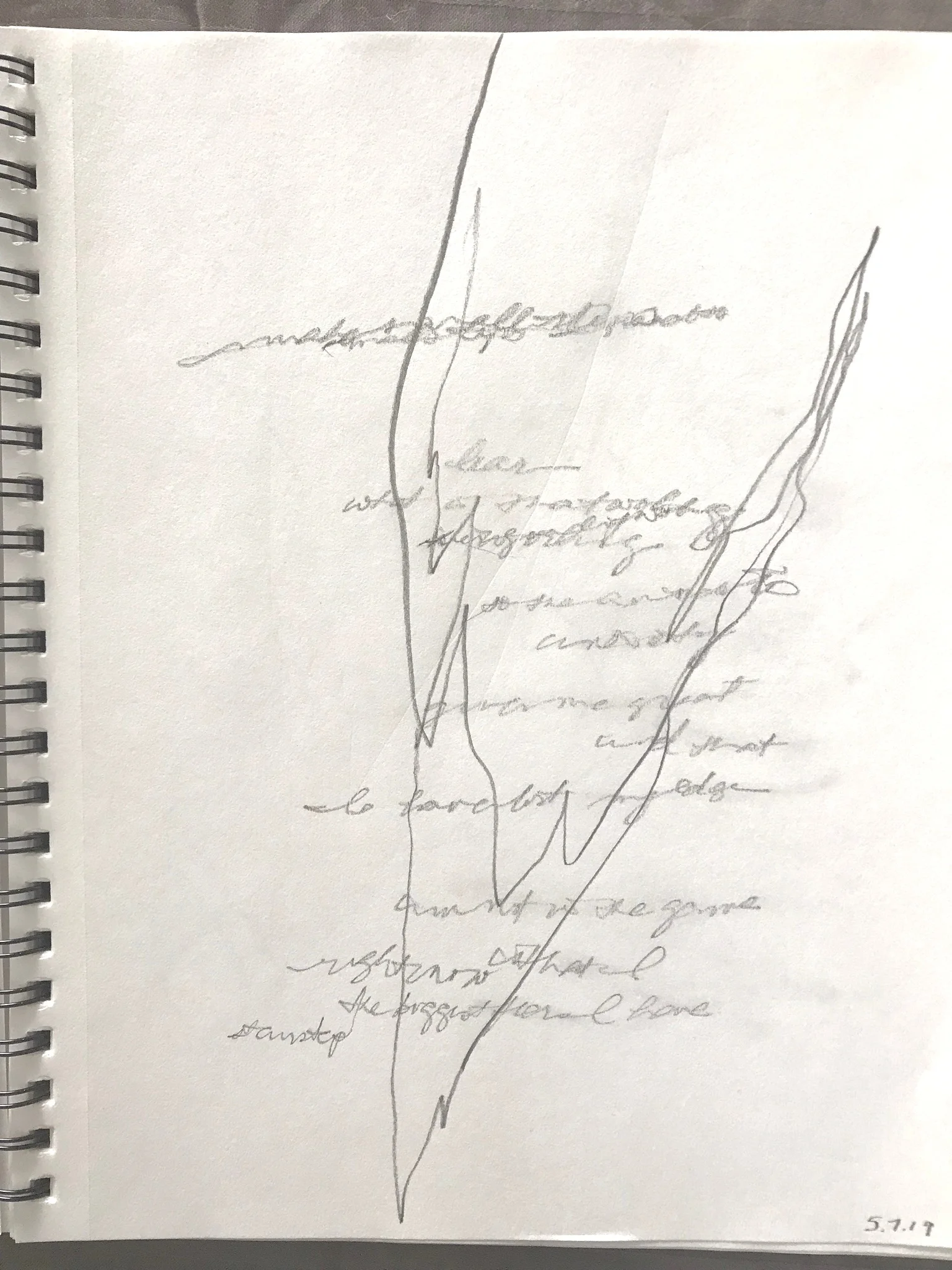 Night Drawing, After Cy Twombly, May, 7, 2019 Jennifer Davey