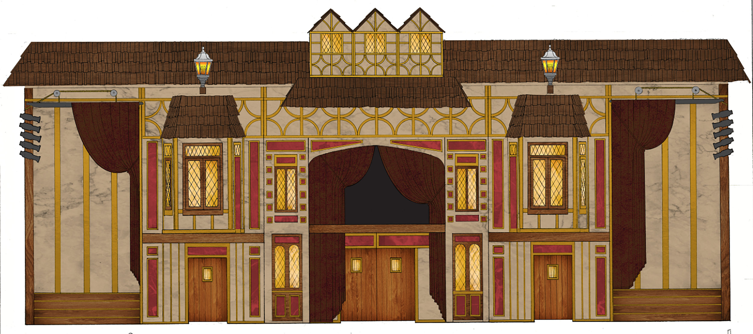 Globe Theater Interior Remodel - Rendering/Graphic Design