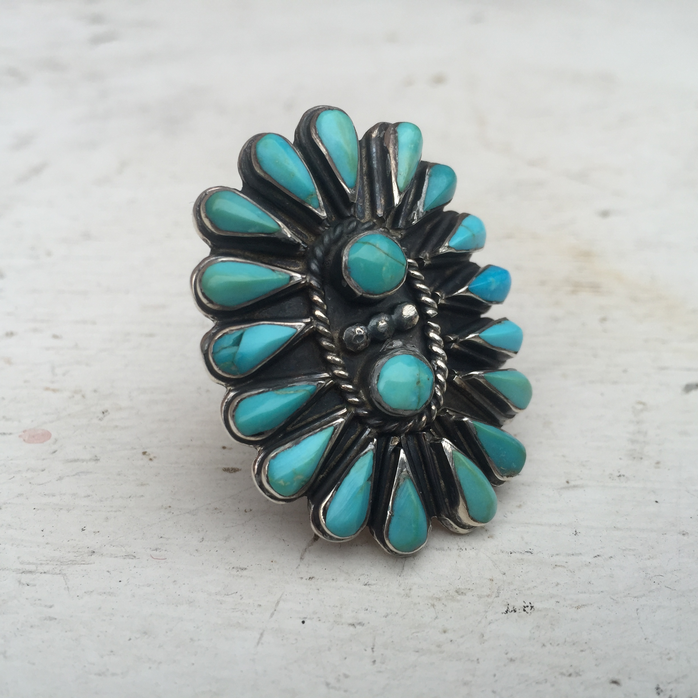 Native American Cluster Ring — Oak Street Vintage