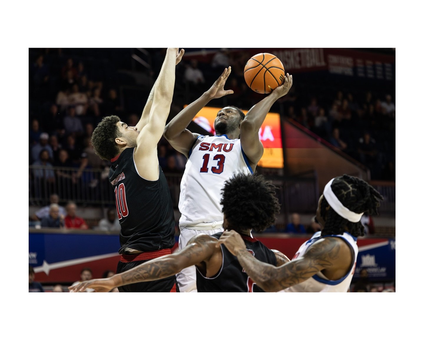 NCAA Men&rsquo;s Basketball | Arkansas State vs SMU | November 21, 2025 | Dallas, Texas | &copy;️Mark Fann | @zumapress 

SMU cruised past Arkansas State 100&ndash;69 at Moody Coliseum, fueled by a dominant defensive showing. B.J. Edwards delivered a