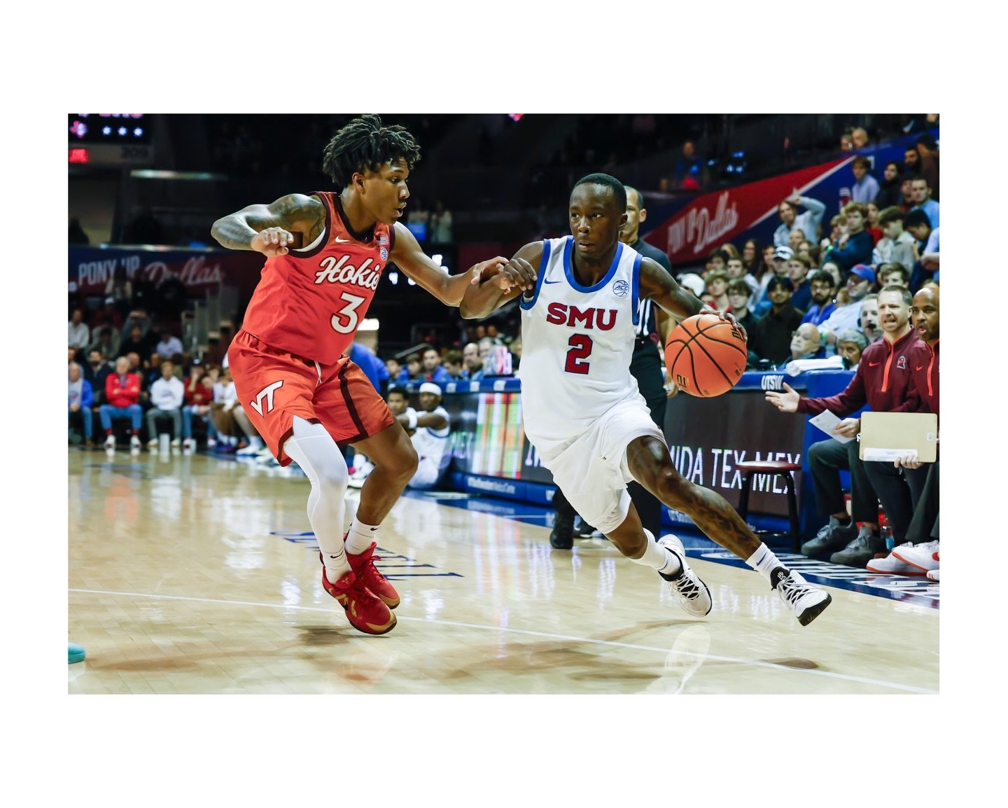 NCAA Men&rsquo;s Basketball | Virginia Tech vs SMU | January 14, 2025 | Dallas, Texas | &copy;️Mark Fann | @zumapress 

SMU edged Virginia Tech 77&ndash;76 on a dramatic half-court buzzer-beater by SMU&rsquo;s Boopie Miller. Boopie Miller led the Mus