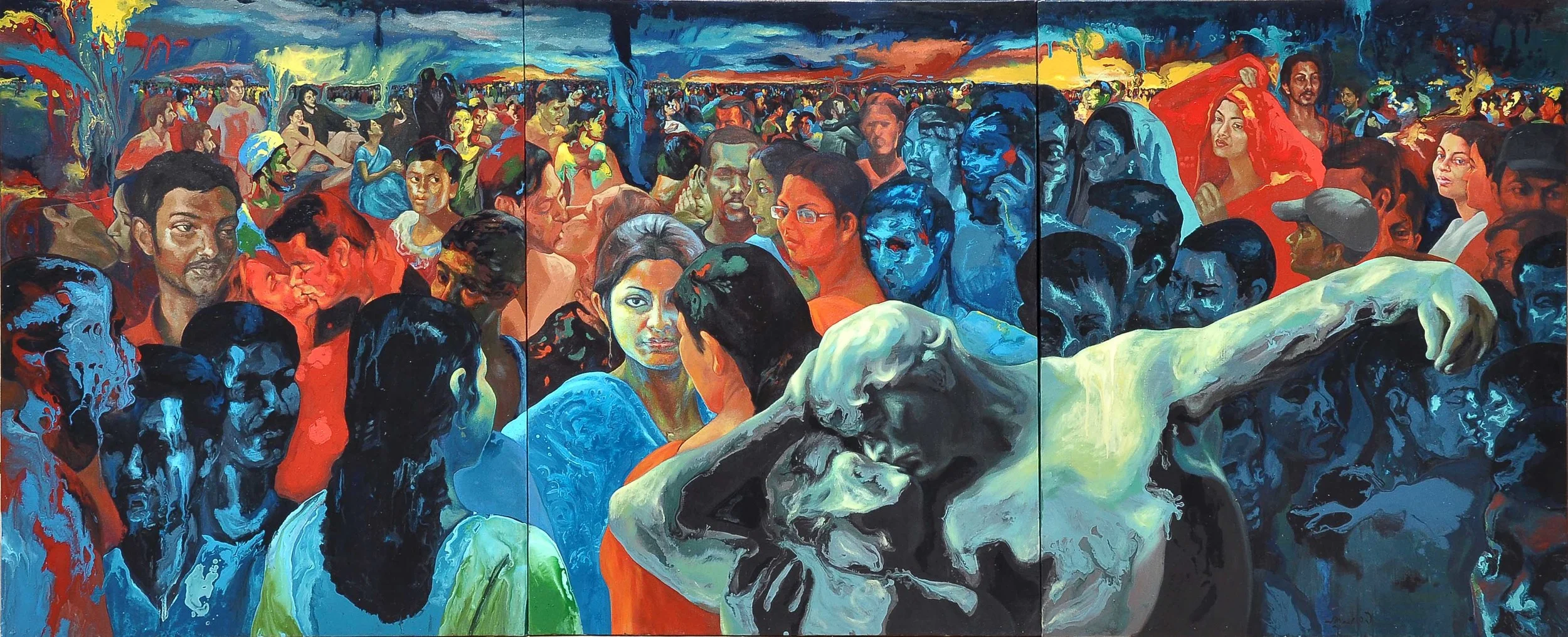Natasha , 2009 Acrylic on Canvas 60 x 144 in.