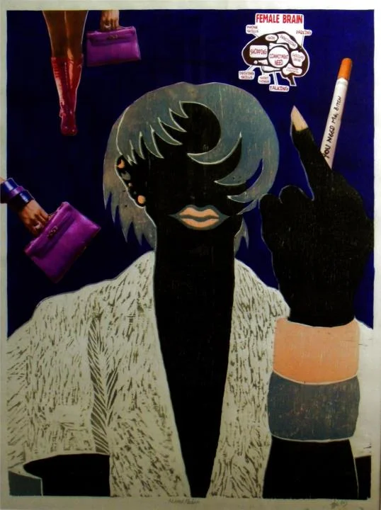Censored Entity , 2011 Mixed Media, Monoprint 23 1/4 x 30 1/4 in.