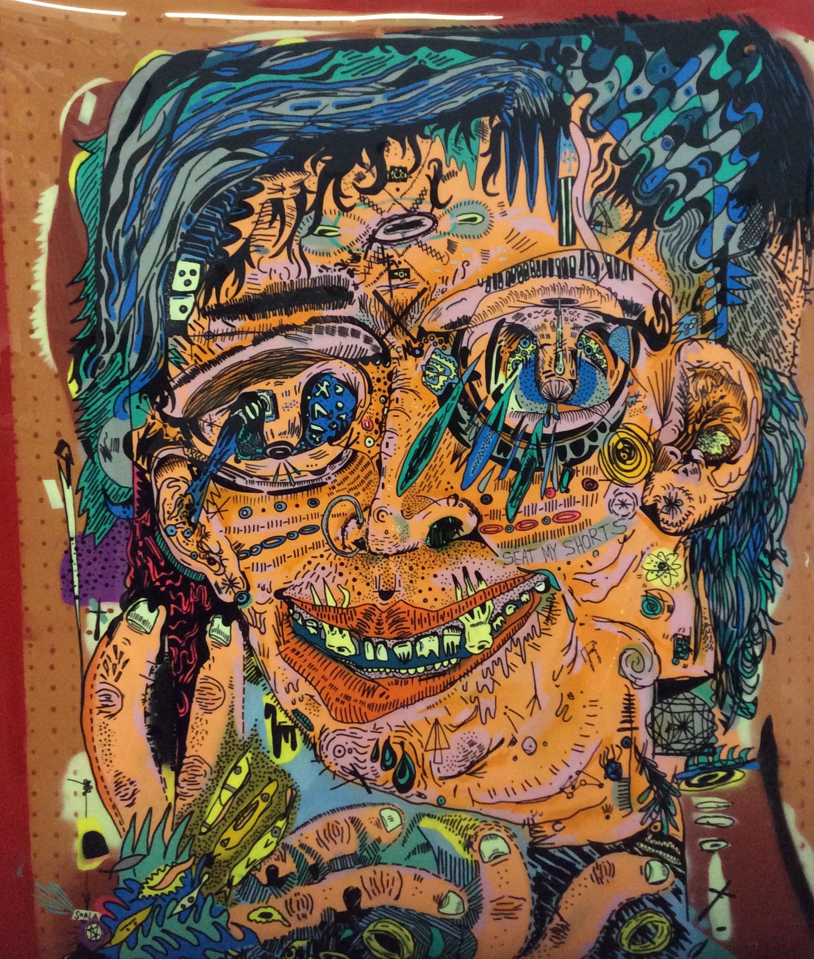 And to you, Star Daisy , 2014 Enamel on Acetate sheet 46 x 40 in. 