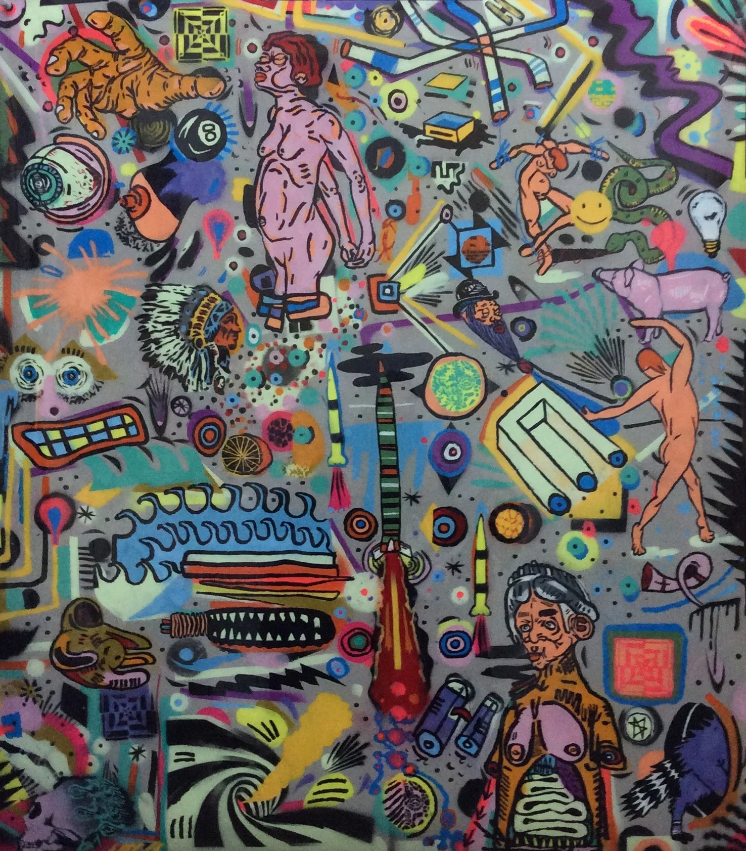 Venus Exposed , 2015 Enamel on Acetate s heet 40 x 34 in. 