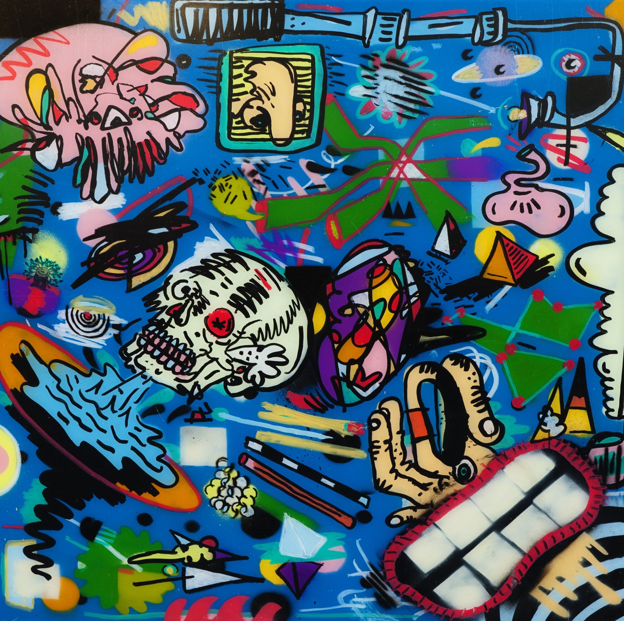 Appendix , ca. 2013 Enamel, Paint Marker on Plexi 30 x 30 in. 