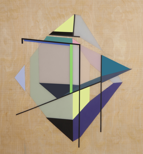 Grid Origami #1 , 2014 Mixed Media on Wood 30 x 30 in.