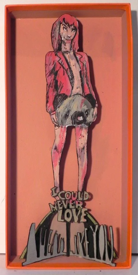 I Could Never Love Ahead Like You , 2012 Mixed Media 5 1/4 x 11 1/4 in.